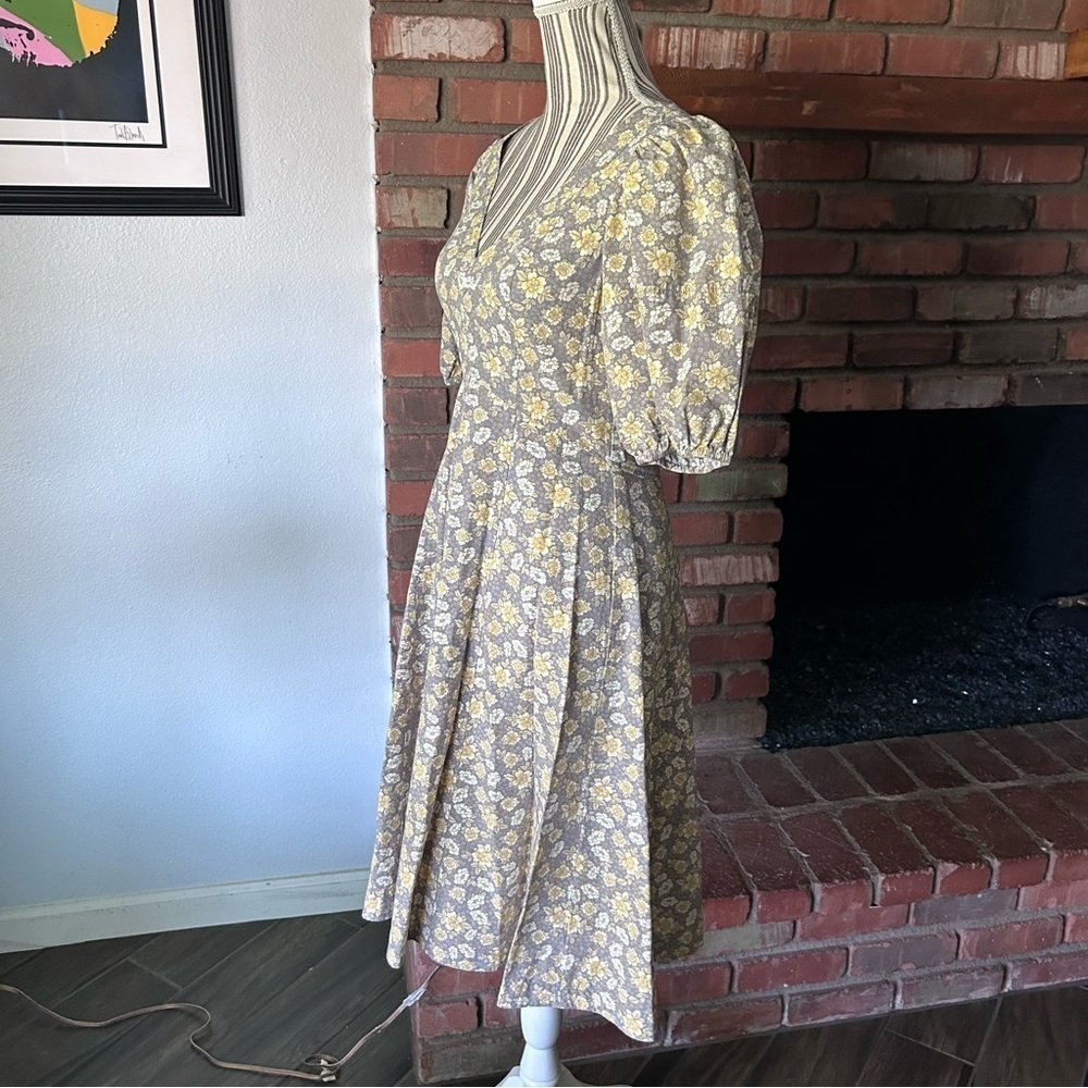 Rebecca Taylor La Vie Margeaux Meadow Floral Poplin Midi Dress Sz XS - Picture 7 of 11